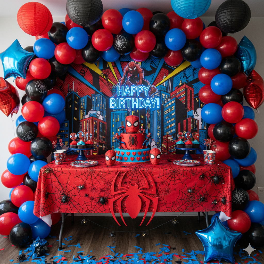 Spiderman Themed Party Decor